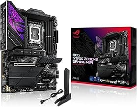 ASUS ROG Strix Z890-E Gaming WiFi Intel® Z890 LGA 1851 ATX Motherboard, Advanced AI PC-Ready, 18+2+1+2 Stages, DDR5, WiFi 7, 7X M.2, Thunderbolt™ 4, USB Type-C®, AI Overclocking, Cooling & Networking