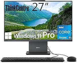 Lenovo ThinkCentre All-in-One Desktop Computer, 27" FHD IPS Display, 8-core Intel Core i5-13420H, 32GB DDR5, 1TB SSD, Wi-Fi 6, USB-C, HDMI in&Out, Wired KB&Mouse, Windows 11 Pro