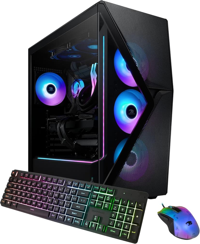 iBUYPOWER Slate MESH Gaming PC Desktop Computer AMD Ryzen 9 9900X CPU, NVIDIA GeForce RTX 5070Ti 16GB GPU, 32GB DDR5 RGB 5200MHz RAM, 2TB NVMe SSD, Windows 11 Home, Keyboard and Mouse - SMA9N57T01