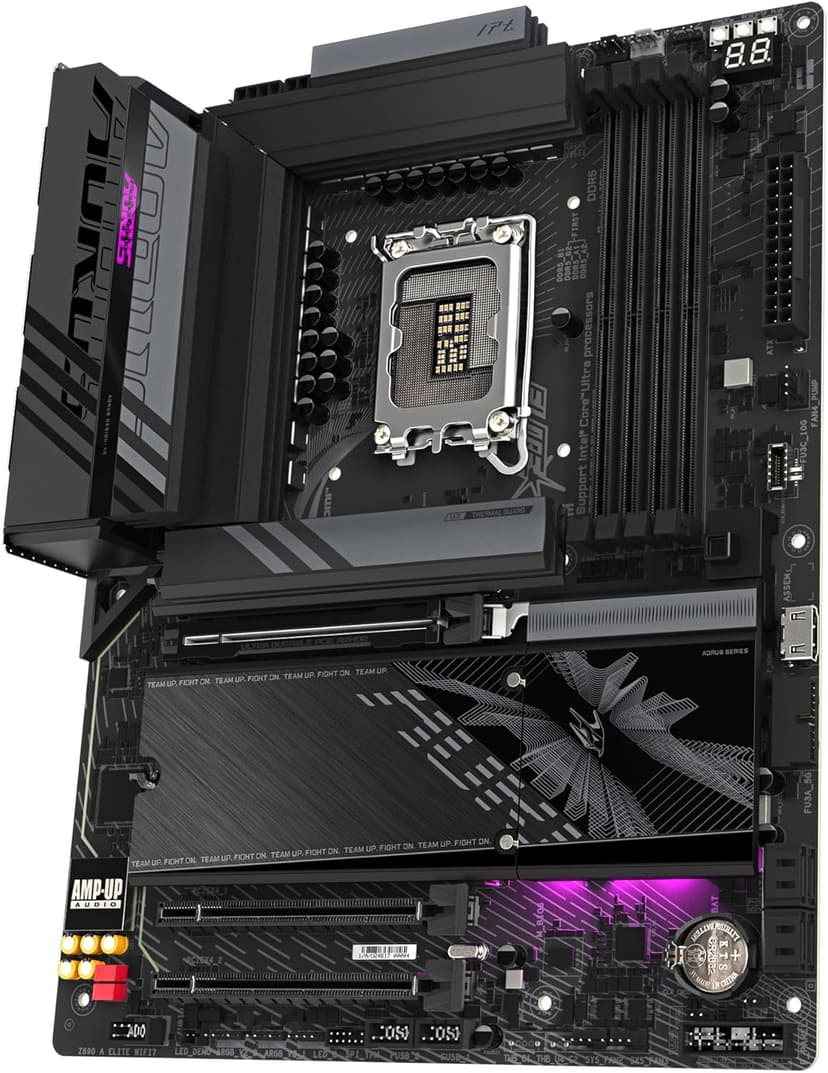 GIGABYTE Z890 AORUS Elite WIFI7 ICE Motherboard - Supports Intel Core Ultra (Series 2) CPUs, 16+1+2 Phases VRM, up to 8800MHz DDR5 (OC), 1xPCIe 5.0 + 3xPCIe 4.0, Wi-Fi 7, 2.5GbE LAN, Thunderbolt 4