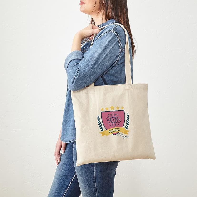 CafePress Physics Major Tote Bag Natural Canvas Tote Bag, Reusable Shopping Bag