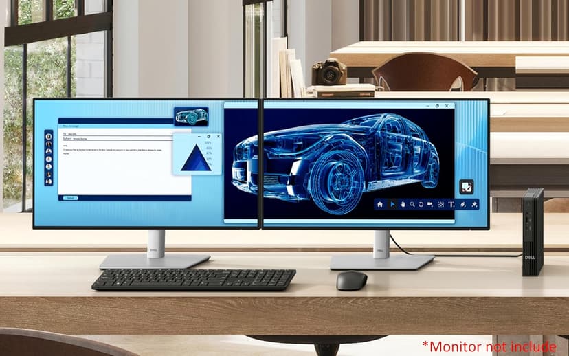 2025 Dell Pro Micro MFF Mini AI PC (Intel 14-Core Ultra 5 235T (> i7-13700), 32GB DDR5, 1TB SSD), QCM1250 (Replace OptiPlex 7000), Tiny Business Desktop, Wi-Fi 6E, RJ45, Bluetooth, 2x DP, Win 11 Pro
