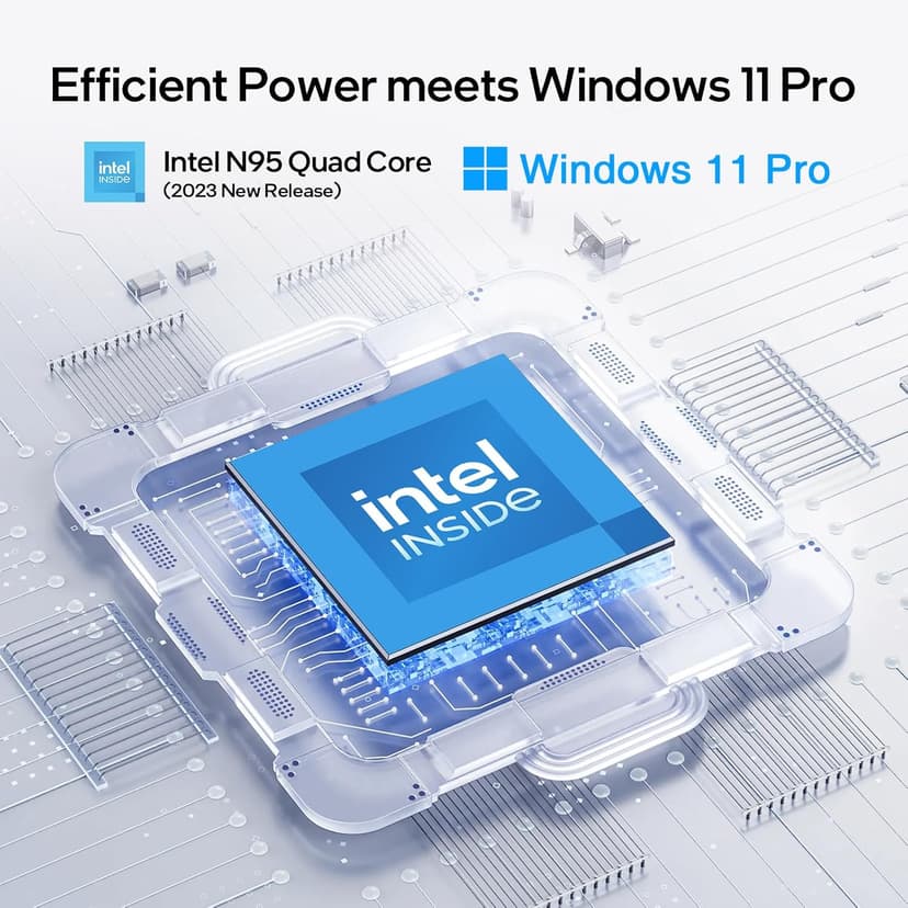 Laptop Computer 15.6 inch, Intel Quad Core N95, 12GB LPDDR5 RAM 1TB NVMe SSD Laptop with FHD IPS Display, WiFi 5, BT5.0, USB Type C and Fingerprint, 2 Years Warranty, Windows 11 Pro
