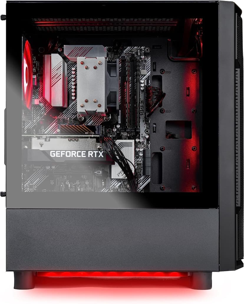 Skytech Shadow Gaming PC Desktop, Intel i5 13400F 2.5 GHz (4.6GHz Turbo Boost), NVIDIA RTX 4060 8GB GDDR6, 1TB SSD, 32GB DDR5 RAM 5200 RGB, 650W Gold PSU, Wi-Fi, Win 11 Home, AR Feature on Mobile