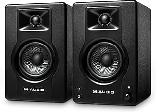 M-Audio BX3 3.5" Studio Monitors, HD PC Speakers for Recording and Multimedia with Music Production Software, 120W, Pair, Black