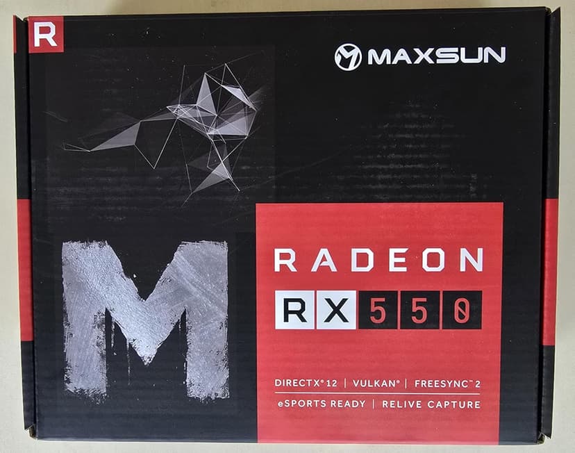 maxsun AMD Radeon RX 550 4GB GDDR5 ITX Computer PC Gaming Video Graphics Card GPU 128-Bit DirectX 12 PCI Express X16 3.0 DVI-D Dual Link, HDMI, DisplayPort