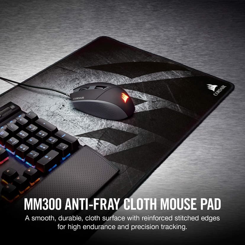 Corsair MM300 - Anti-Fray Cloth Gaming - High-Performance Mouse Pad Optimized for Gaming Sensors - Designed for Maximum Control - Extended, Multi Color