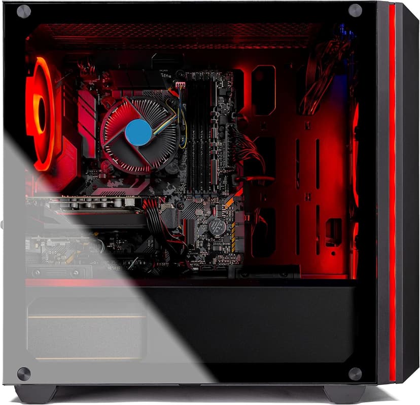 Skytech Gaming Chronos Mini Gaming Computer PC Desktop - Intel Core-i3 10100F 3.6GHz, GTX 1650 4G, 500GB SSD, 8G 3000, RGB Fans, AC WiFi, Windows 10 Home 64-bit,Black