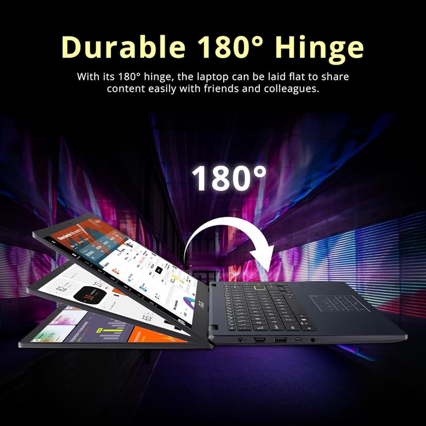 ASUS 14" FHD Laptop, Intel Celeron N4500 Processor, 4GB RAM, 224GB Storage(64GB eMMC+160GB Docking Station Set), Intel Iris Xe Graphics, 720P Camera, Bluetooth, Win 11 S, Quiet Blue