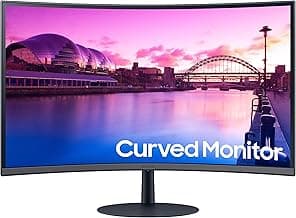 Samsung 32-Inch S39C Series FHD Curved Gaming Monitor, 75Hz, AMD FreeSync, Game Mode, Advanced Eye Comfort, Frameless Display, Built in Speakers, Slim Metal Stand, LS32C392EANXGO, Black