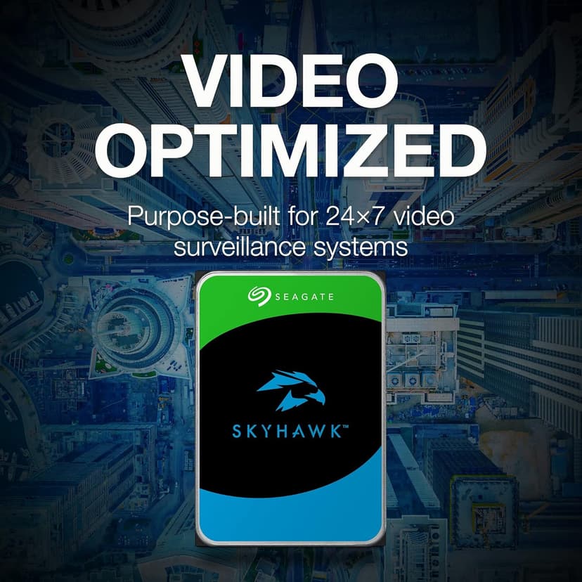 Seagate Skyhawk 6TB Video Internal Hard Drive HDD – 3.5 Inch SATA 6Gb/s 256MB Cache for DVR NVR Security Camera System with in-House Rescue Services (ST6000VXZ09/009)