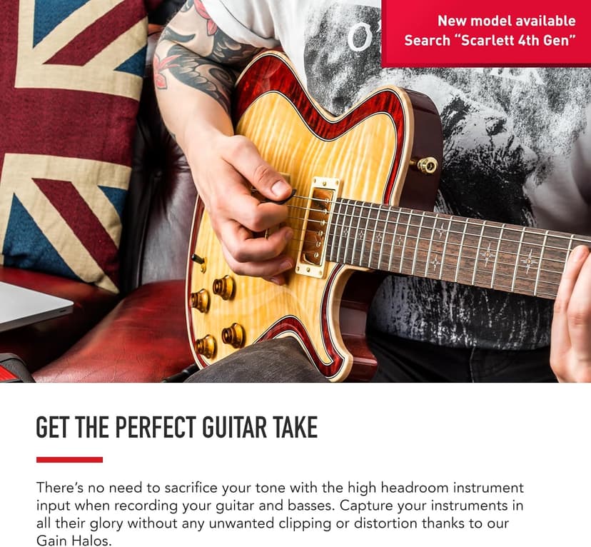 Focusrite Scarlett Solo 3rd Gen USB Audio Interface, for the Guitarist, Vocalist, Podcaster or Producer ? High-Fidelity, Studio Quality Recording, and All the Software You Need to Record