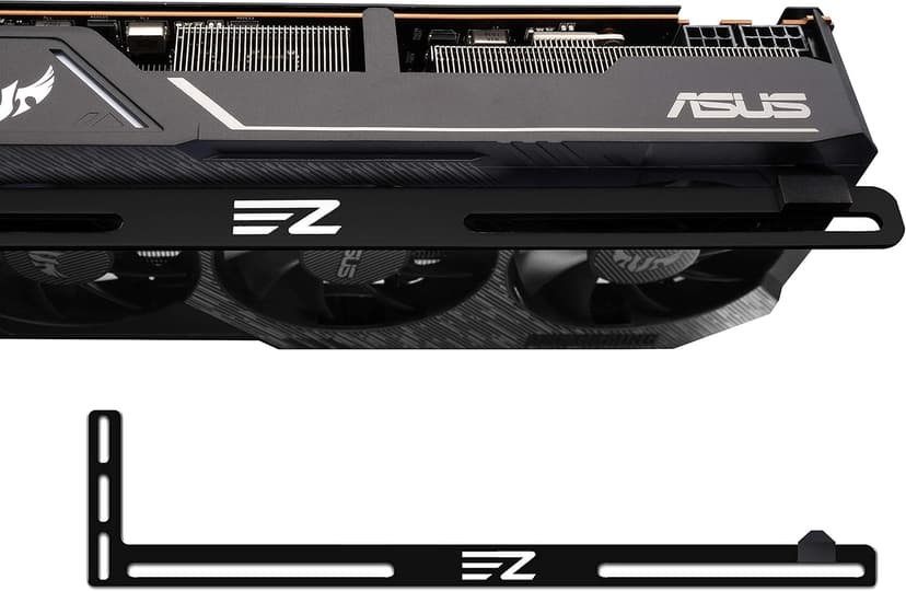 EZDIY-FAB GPU Holder,Graphics Card Brace Support,Video Card Holder,GPU VGA Bracket for Custom Desktop PC Gaming-3mm Aluminum-Black