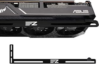 EZDIY-FAB GPU Holder,Graphics Card Brace Support,Video Card Holder,GPU VGA Bracket for Custom Desktop PC Gaming-3mm Aluminum-Black