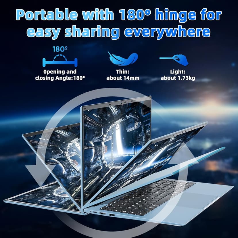Naclud 15.6 Inch Laptops, 20GB RAM 128GB EMMC+1024GB SSD, Gray | Laptop Computer, Celeron N5095 Quad-Core, Windows 11 Computers, 7000mAh, WiFi 6, BT5.2, USB 3.2 * 3, HDMI, Type-C