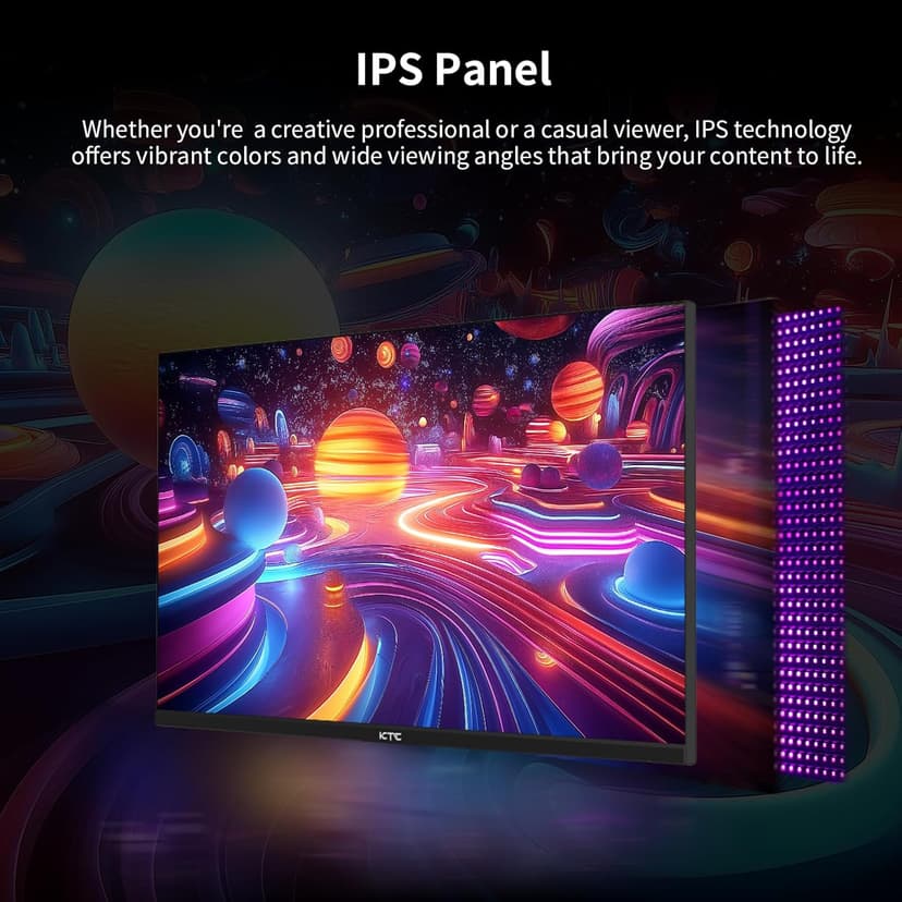 24.5 Inch 100Hz IPS Computer Monitor - FHD(1920 x 1080P), Anti-Blue Light Screen, 126% sRGB, 16.7M, Support FreeSync and GSync, PC Monitor for Casual Gaming and Working