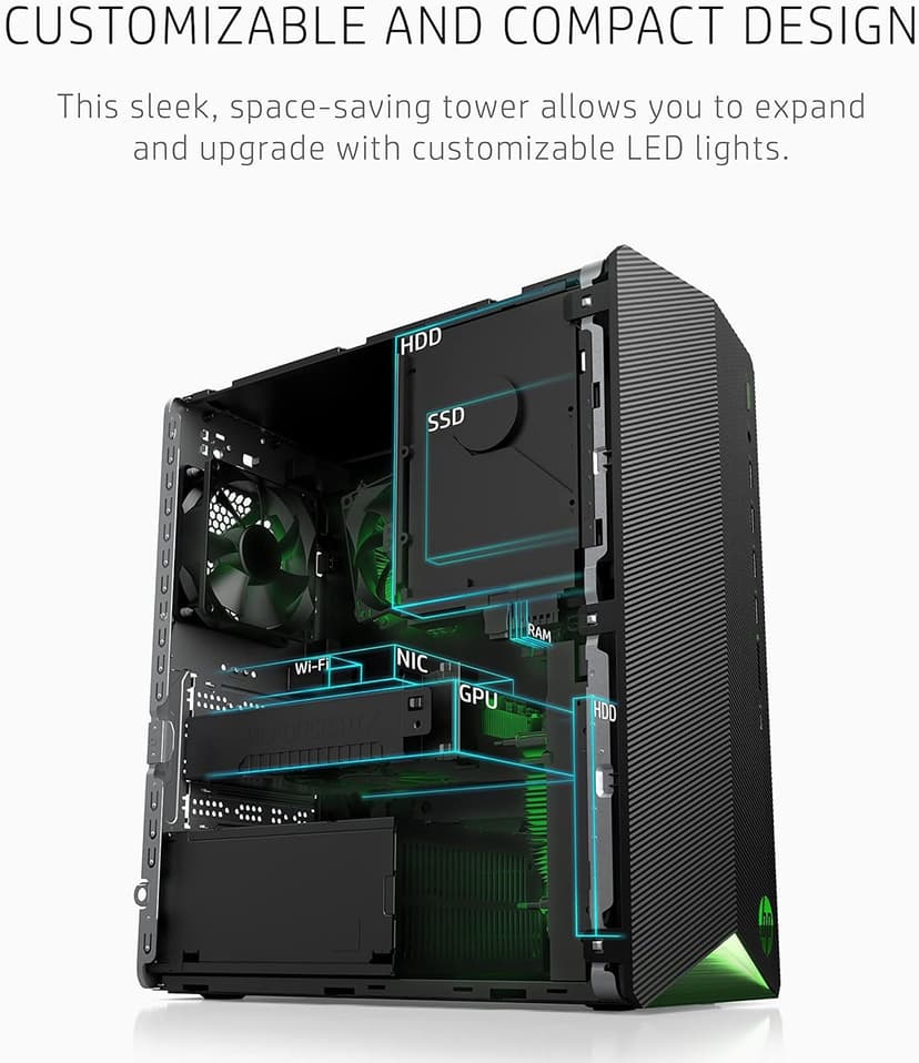 HP Pavilion Desktop Tower Computer, Intel 8-Core i7-11700F up to 4.9GHz, 32GB DDR4 RAM, 1TB PCIe SSD, GeForce GT 610 2GB, WiFi 6, Bluetooth, RJ-45, Type-C, HDMI, KB & Mouse, Windows 11 Pro, WE/PGPY