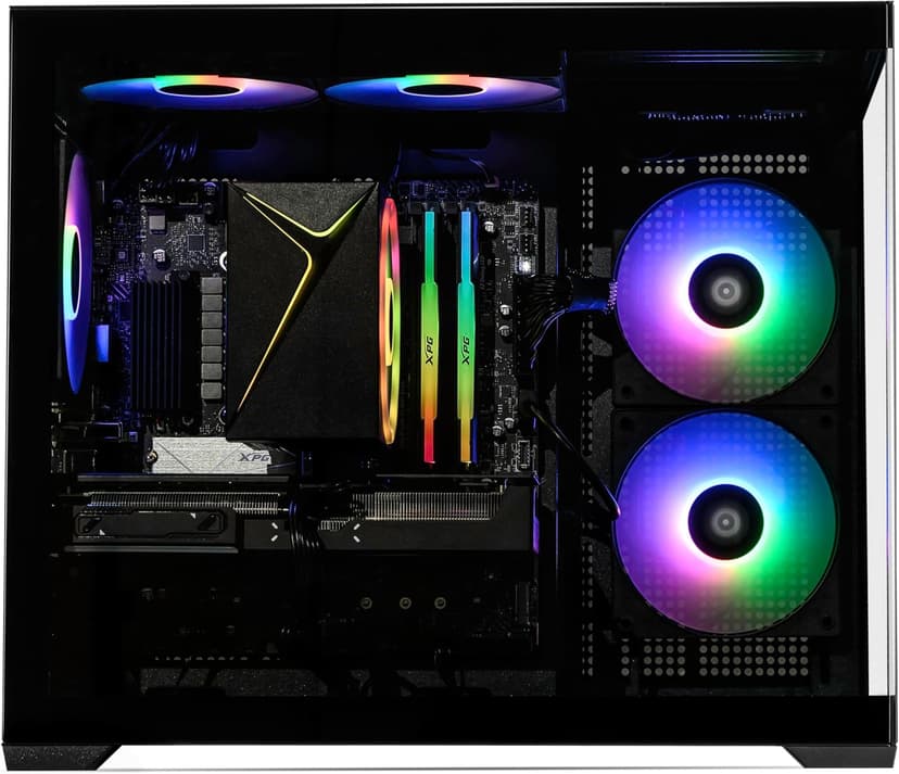 Sirius AI Gaming Desktop - Intel i5 14400F up to 4.7GHz, RTX 5060 GDDR7, 32GB DDR5 RGB 6000MHz, 1TB NVMe Gen4 SSD, Intel B760 Motherboard, 650W Gold PSU, Win 11 Home VR Ready