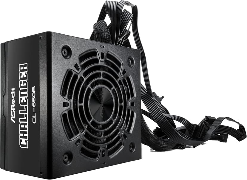 ASRock Challenger Power Supply 650W ATX 2.52 120mm Golf Blade Fan 5 Years Warranty Taiwanese Capacitor CL-650B 80 Plus Bronze Certified Non-Modular