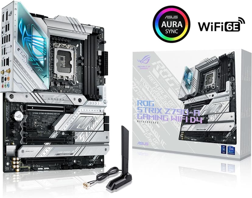 ASUS ROG Strix Z790-A Gaming WiFi D4 LGA1700(Intel 14th& 13th & 12th Gen) ATX gaming motherboard(16+1 power stages,DDR4,4xM.2 slots, PCIe 5.0,WiFi 6E,USB 3.2 Gen 2x2 Type-C with PD 3.0 up to 30W)