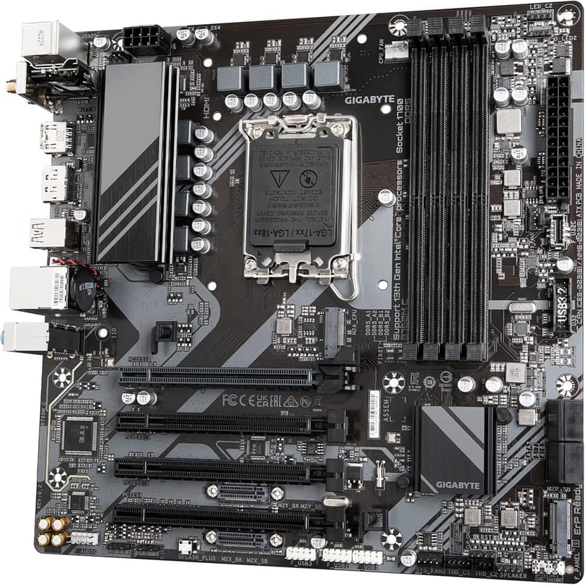 GIGABYTE B760M C (LGA 1700/ Intel/ B760/ Micro ATX/ DDR5/ M.2/ PCIe 4.0/ USB 3.2 Gen 2 Type-C/Realtek Wi-Fi 1GbE LAN/Q-Flash Plus/PCIe EZ-Latch/Motherboard)