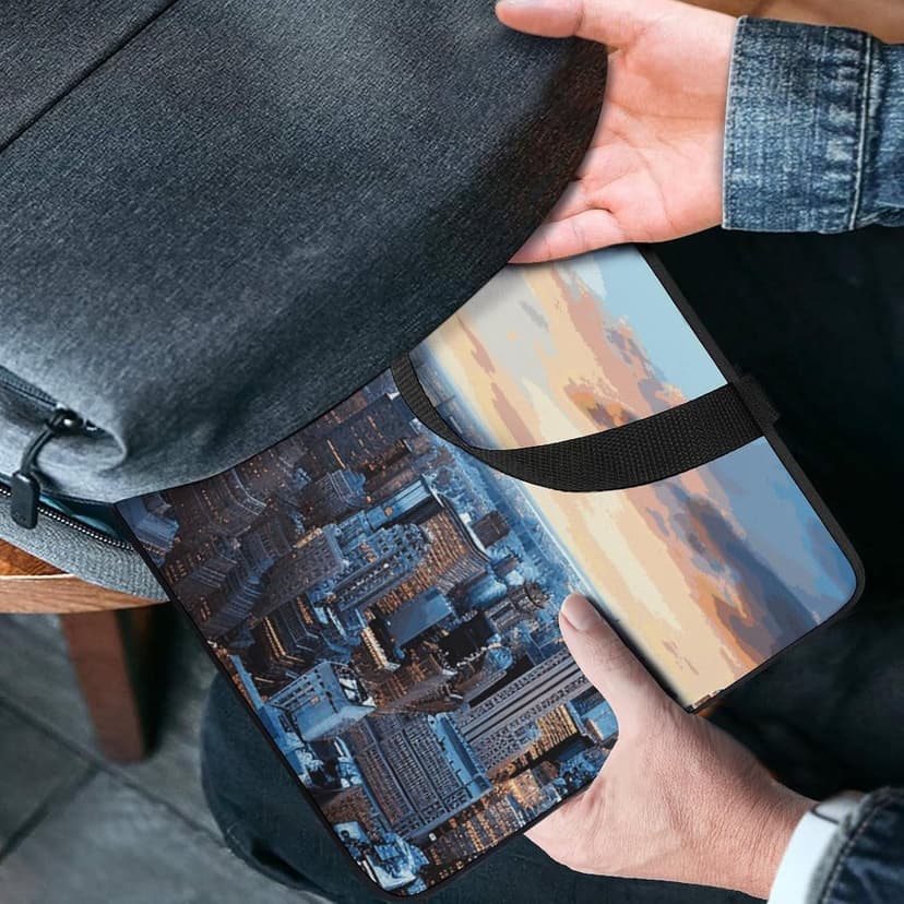 New York City Skyline Laptop Sleeve Ultra-Thin, Waterproof 10inch Laptop Bags, Portable Protective Computer Bag with Hand Strap