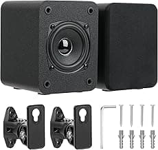 Saiyin Wall Mount Passive Speakers, Indoor Rear Surround Sound Speakers, Stereo Speakers for Midrange & High-Frequency, Passive Bookshelf Speakers for Home Theater, Receiver or Amplifer Required