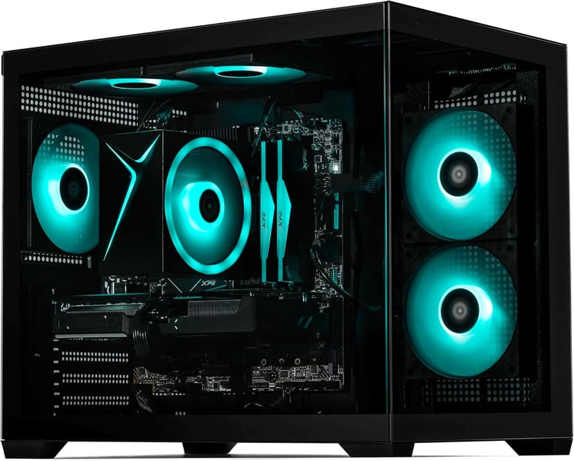 Sirius AI Gaming Desktop - Intel i5 14400F up to 4.7GHz, RTX 5060 GDDR7, 32GB DDR5 RGB 6000MHz, 1TB NVMe Gen4 SSD, Intel B760 Motherboard, 650W Gold PSU, Win 11 Home VR Ready