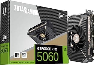 ZOTAC Gaming GeForce RTX 5060 Solo DLSS 4 8GB GDDR7 128-bit 28 Gbps PCIE 5.0 Gaming Graphics Card, SFF-Ready Ultra Compact Card, ZT-B50600G-10L