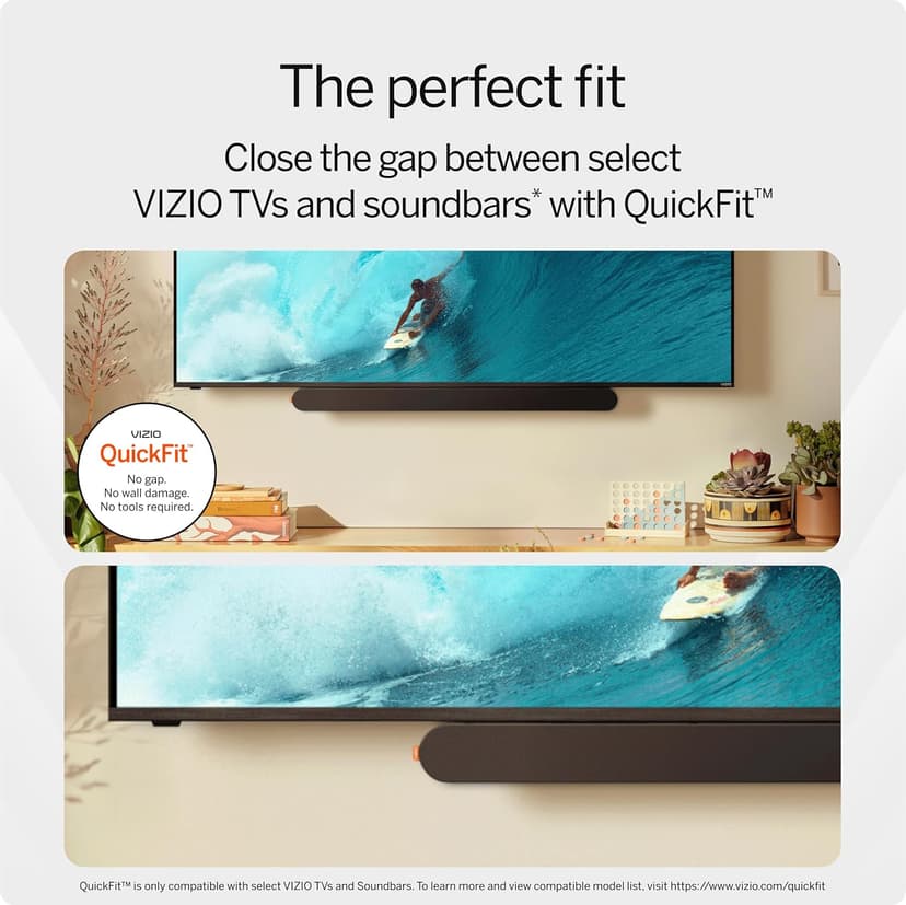 VIZIO 5.1 Soundbar SE, Wireless Subwoofer, Surround Sound w/Dolby Atmos & DTS:X, Bluetooth Speaker, QuickFit™ Compatible – SV510X-08 (New, 2024 Model)