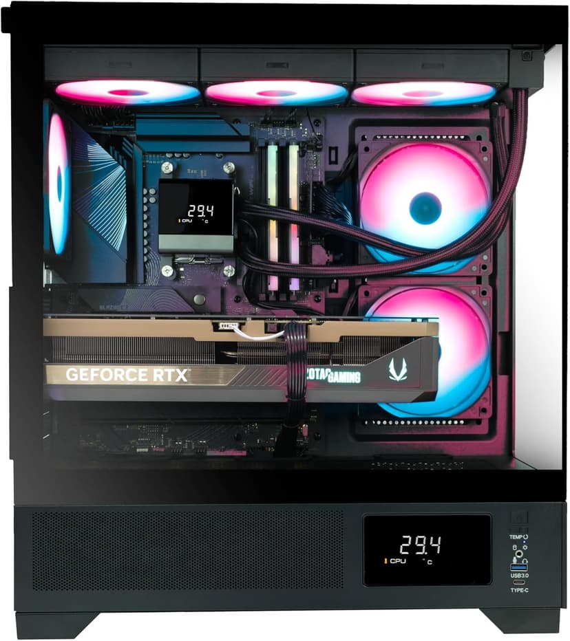 ZOTAC MEK AI-Enhanced Gaming PC Desktop Computer - NVIDIA GeForce RTX 5090, AMD Ryzen 7 9700X 5.5GHz, 32GB DDR5 RGB, 2TB NVME M.2 SSD, 1300W 80+ Gold PSU, WiFi 7, Windows 11