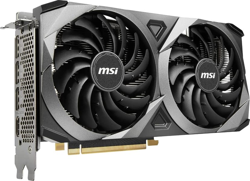 MSI Gaming GeForce RTX 3060 Ti LHR 8GB GDRR6X, Boost Clock: 1695 MHz, 256-Bit, HDMI/DP, Nvlink, Torx Fan 3, Ampere Architecture OC Graphics Card (RTX 3060 TI Ventus 2X 8GD6X OC)