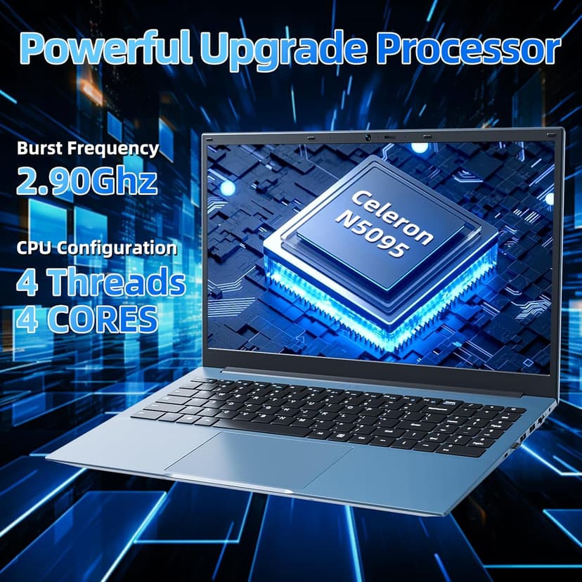 Naclud 15.6 Inch Laptops, 20GB RAM 128GB EMMC+1024GB SSD, Gray | Laptop Computer, Celeron N5095 Quad-Core, Windows 11 Computers, 7000mAh, WiFi 6, BT5.2, USB 3.2 * 3, HDMI, Type-C