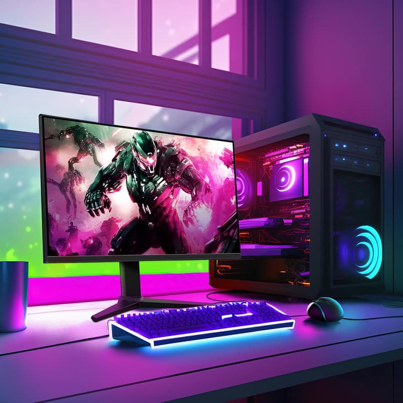 Amazon Basics 24 inch Gaming Monitor, FHD 1080P, 165Hz, VESA Compatible, Adaptive sync, 1ms Response, Black