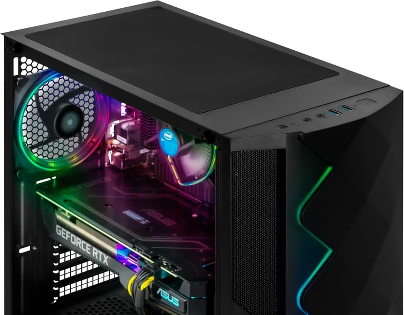 YEYIAN Shoge Gaming Computer - Intel 11th Gen i5-11400F 4.4 GHz, GeForce RTX 3060 Ti Gaming PC Desktop, 512GB NVMe SSD, 16GB DDR4 3200MHz RAM, Stock Fan, Win 11 Home, WiFi 6, 650W PSU