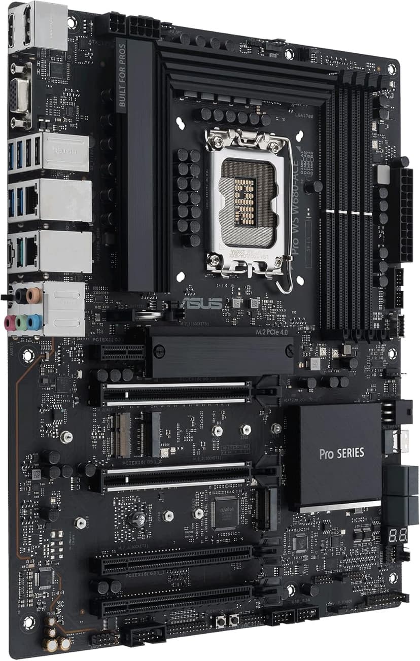 Pro WS W680-ACE Intel W680 LGA 1700 ATX Workstation Motherboard,2xPCIe 5.0x16 Slot,DDR5,ECC Memory,2x2.5 Gb LAN,3X M.2 Slots,USB 3.2 Gen 2x2 Front Panel,SlimSAS,BMC Header,Thunderbolt 4Header,ACCE.