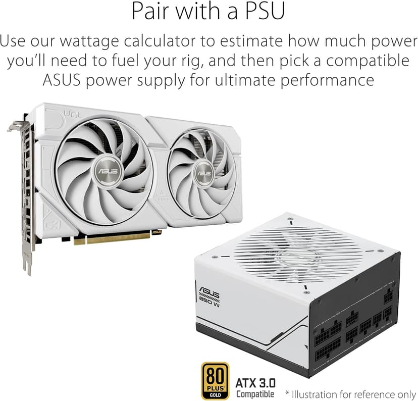 ASUS Dual GeForce RTX™ 4060 EVO White OC Edition 8GB GDDR6 (PCIe 4.0, 8GB GDDR6, DLSS 3, HDMI 2.1a, DisplayPort 1.4a, Axial-tech Fan Design, 0dB Technology, Dual BIOS, Auto-Extreme Tech)
