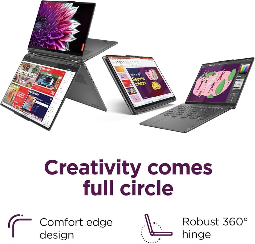 Lenovo Yoga 7i 2-in-1 Business Laptop (16" FHD+ Touchscreen, Intel Ultra 7 155U (Beat i7-1355U), 16GB DDR5 RAM, 1TB SSD) Fingerprint, Backlit, FHD IR Webcam, Thunderbolt 4, Win 11 Home, 2025 AI PC