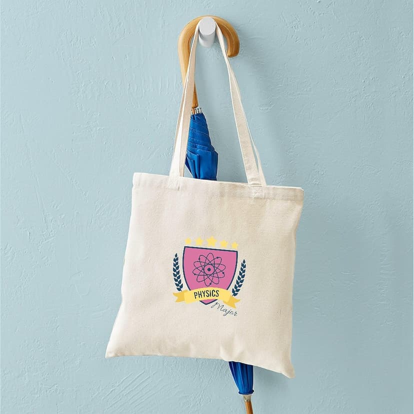 CafePress Physics Major Tote Bag Natural Canvas Tote Bag, Reusable Shopping Bag