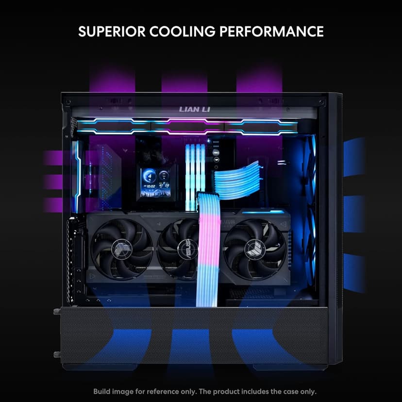 LIAN LI LANCOOL 207 Compact ATX RGB Gaming Computer Case, Airflow Optimized Mesh Panels Tower Chassis w/ 2x140mm ARGB,2x120mm PWM Fans Pre-Installed, USB Type-C Port, Tempered Glass Side Panel (Black)
