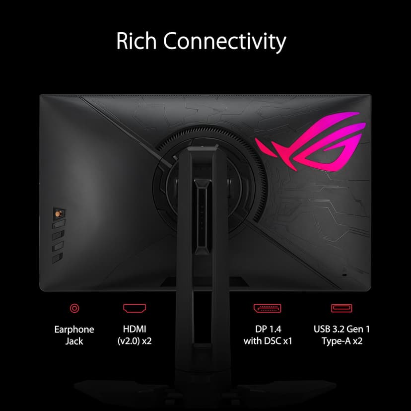 ASUS ROG Swift Pro PG248QP NVIDIA G-SYNC esports gaming monitor -24.1-inch FHD, 540 Hz (OC), Esports-TN panel, NVIDIA Reflex Analyzer, ULMB 2, adjustable base, ESS codec, DisplayHDR400, 3year warranty