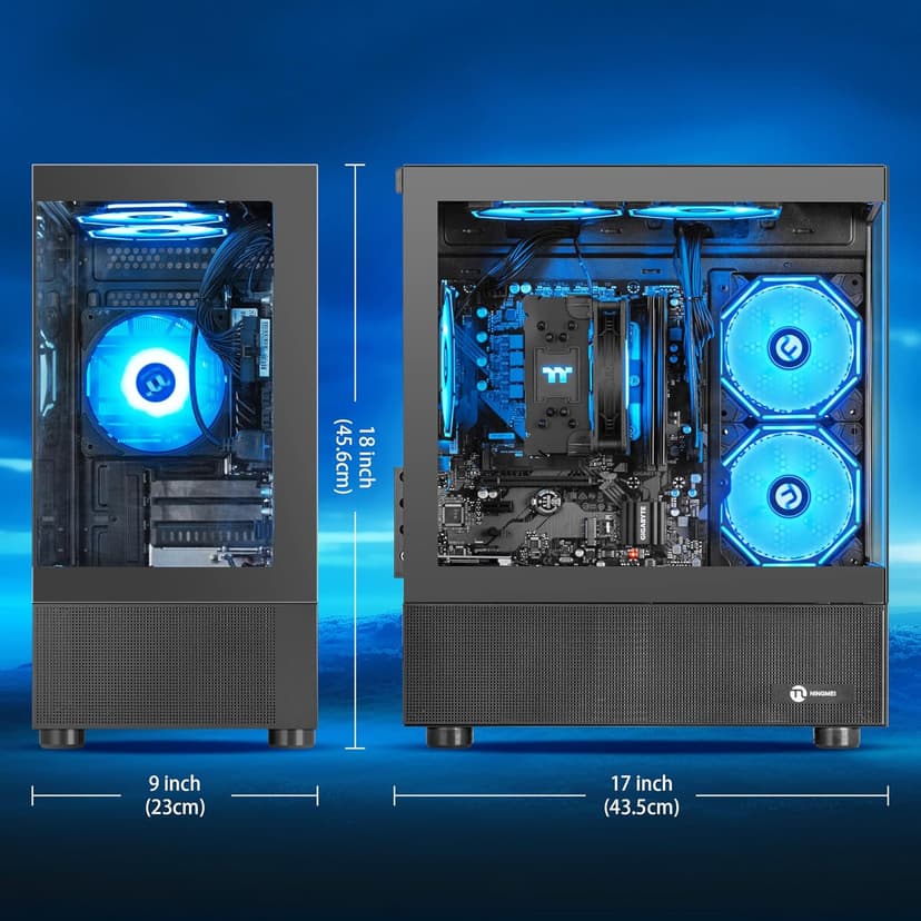 Desktop PC Computer AMD Ryzen 7 5700G 8 core 3.8GHz(up to 4.6GHz), 16GB DDR4 RAM 3200MHz,1TB NVME SSD,Tower Computer with 550W PSU, Windows 11 Home 64-bit for Home and Office.