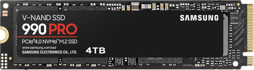 Samsung 990 PRO SSD 4TB PCIe 4.0 M.2 2280 Internal Solid State Hard Drive, Seq. Read Speeds Up to 7,450 MB/s for High End Computing, Gaming, and Heavy Duty Workstations, MZ-V9P4T0B/AM