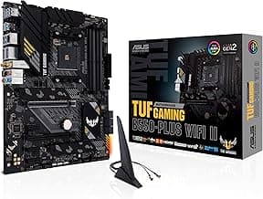 ASUS TUF Gaming B550-PLUS WiFi II AMD AM4 (3rd Gen Ryzen™) ATX Motherboard (PCIe 4.0, 6, 2.5Gb LAN, BIOS Flashback, USB 3.2 2, Addressable 2 RGB Header and Aura Sync)