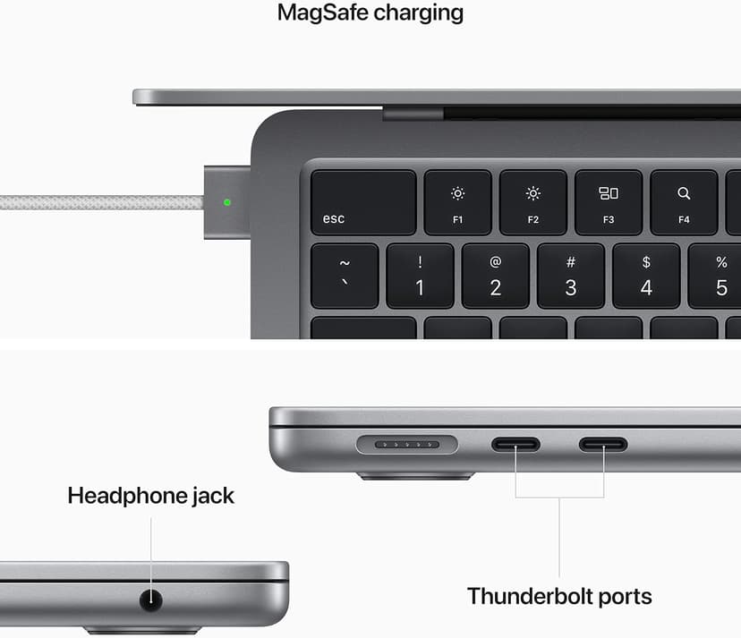 Apple 2022 MacBook Air Laptop with M2 chip: Built for Apple Intelligence, 13.6-inch Liquid Retina Display, 16GB RAM, 256GB SSD Storage, Backlit Keyboard, 1080p FaceTime HD Camera; Starlight