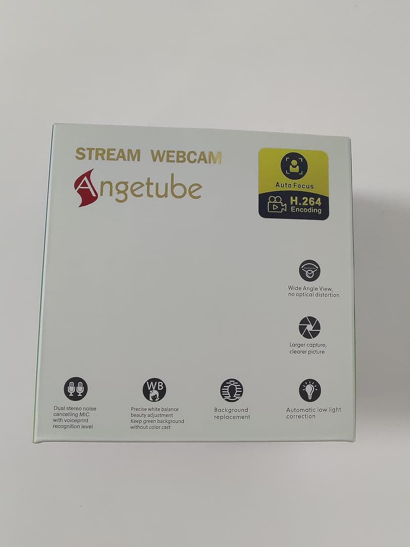 Angetube Streaming 1080P HD Webcam Built in Adjustable Ring Light and Mic. Advanced autofocus AF Web Camera for Google Meet Gamer Facebook YouTube Streamer