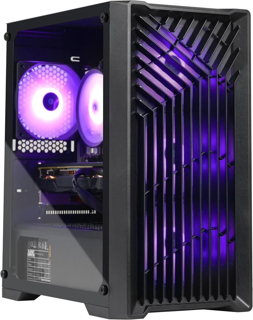 Blackout Computers Gaming Desktop PC Computer, Intel Core i7 3.6 GHz up to 4.0 GHz,AMD Radeon RX 580 8G GDDR5,16GB RAM,1TB NVME SSD, Windows 10 Pro, WiFi, Bluetooth 5.0, VR Ready,RGB Fans x4 (Renewed)