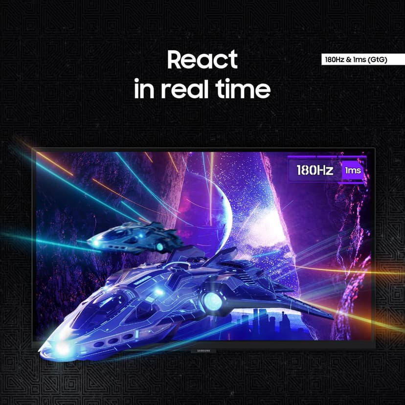 Samsung 27-Inch Odyssey G50D Series QHD Fast IPS G-Sync Compatible Gaming Monitor, 1ms, VESA DisplayHDR 400, 180Hz, AMD FreeSync, Adjustable Stand, Eye Saver Mode, LS27DG500ENXZA