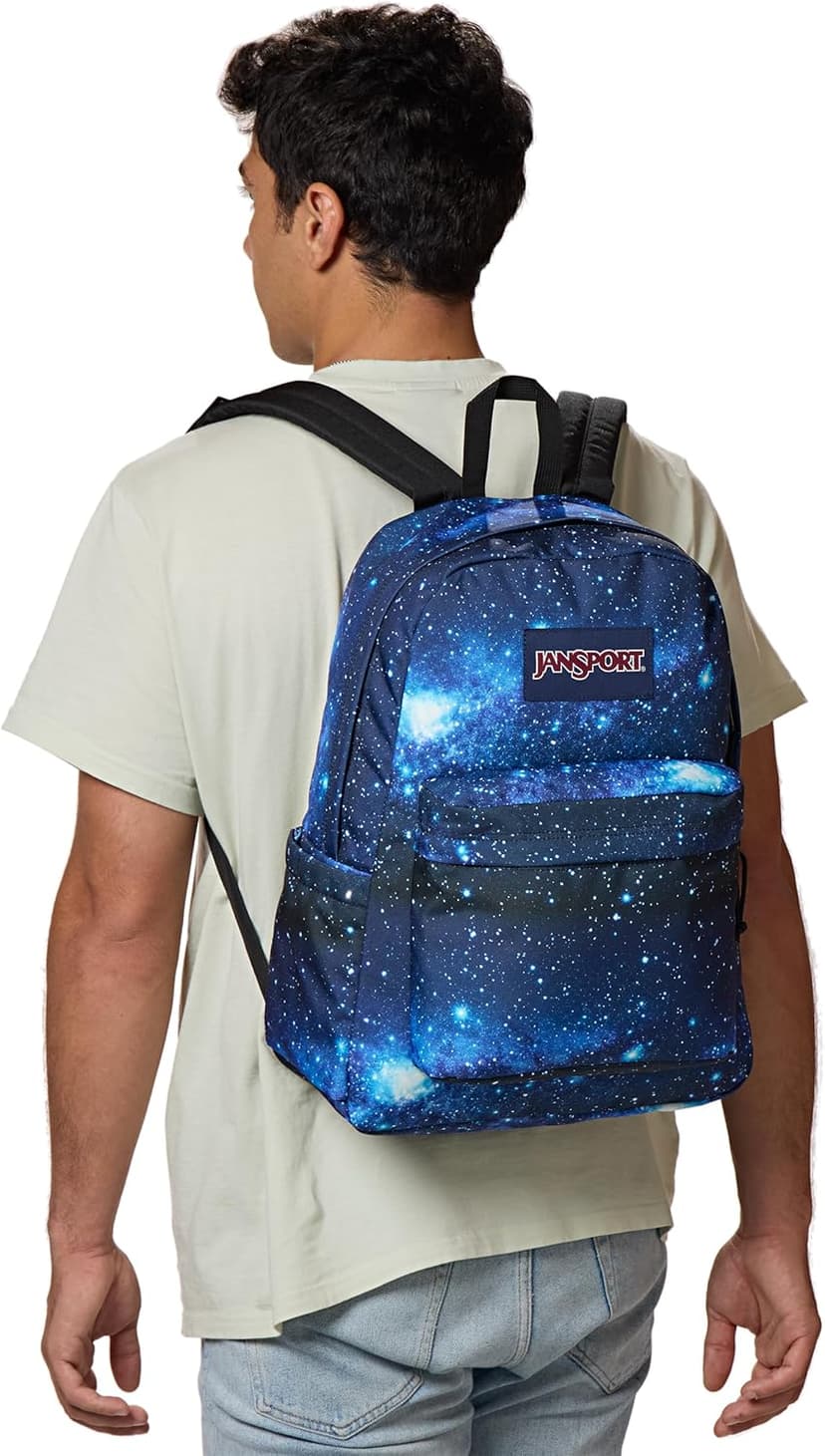 JanSport SuperBreak Plus Backpack with Padded 15-inch Laptop Sleeve and Integrated Bottle Pocket - Spacious and Durable Daypack for Work and Travel - Stellar Starfield