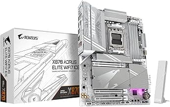 GIGABYTE X870 AORUS Elite WIFI7 ICE AMD AM5 LGA 1718 Motherboard, ATX, DDR5, 4X M.2, PCIe 5.0, USB4, WIFI7, 2.5GbE LAN, EZ-Latch, 5-Year Warranty